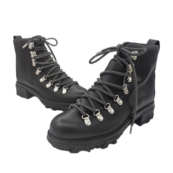 Rag & Bone Shiloh Biker Leather Boots Black Size 40 EU - Picture 3 of 12